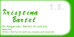 krisztina bartel business card